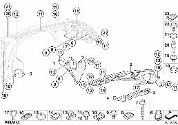 Çamurluk Ön / Montaj parçaları diagram for BMW X5 E70 LCI 35dX