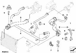 Tubi fless. p acqua diagram for BMW 3 Series E46 318i