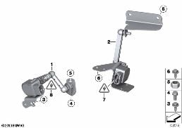HEADLIGHT VERTICAL AIM CONTROL SENSOR diagram for BMW MINI Clubman R55 Cooper