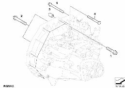 Skrzynia biegów, mocowanie diagram for BMW MINI R56 One