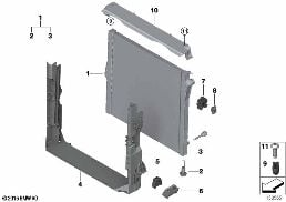 Pezzi montabili p radiat.A.acqua diagram for BMW X5 E70 4.8i
