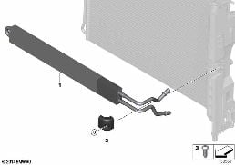 POWER STEERING COOLER diagram for BMW X6 M F86 X6 M