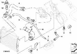 Systeme de refroidissement - durit diagram for BMW 7 Series E38 735iL