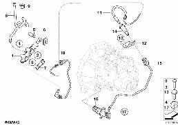 Uruchamianie sprzęgła diagram for BMW MINI R50 Cooper