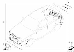 Kit aérodynamique M diagram for BMW 1 Series E81 120i
