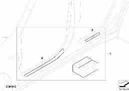 後付セット､ステンレスエントランスモール diagram for BMW X6 E71 30dX