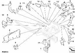 FRONT BODY BRACKET LEFT diagram for BMW 3 Series E90 LCI 318d
