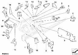 FRONT BODY BRACKET RIGHT diagram for BMW 3 Series E90 LCI 318d