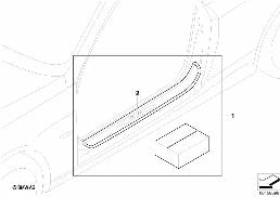 DOOR SILL STRIP RETROFIT KIT ST. STEEL diagram for BMW 3 Series E92 LCI 328xi
