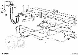 BRAKE PIPE, FRONT diagram for BMW 6 Series E24 635CSi