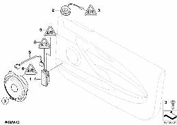 Ind. system audio drzwi przednich diagram for BMW 6 Series E63 LCI 650i