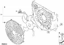 Tlačný ventilátor diagram for BMW X5 E53 4.4i