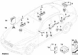 VARIOUS LAMPS/SPARE BULBS BOX diagram for BMW 5 Series E61 545i