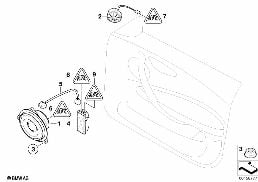 INDIVIDUAL AUDIO SYSTEM, DOOR, FRONT diagram for BMW 3 Series E91 335d