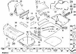 TRUNK TRIM PANEL diagram for BMW 5 Series E60 LCI 523Li