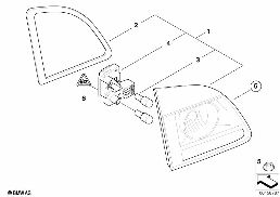 REAR LIGHT IN TRUNK LID diagram for BMW 5 Series E61 545i