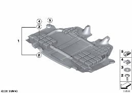 Motorraumabschirmung diagram for BMW MINI Clubman R55 Cooper d