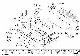 แผงปิด พื้นช่องเก็บของ diagram for BMW X5 E70 3.0si