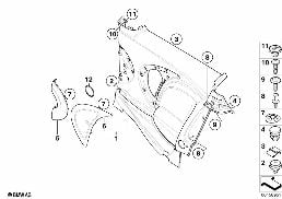 Seitenverkleidung hinten diagram for BMW MINI R56 Cooper