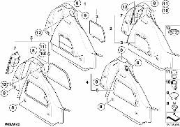 Verkleidung Gepäckraum seitlich diagram for BMW MINI R56 Cooper