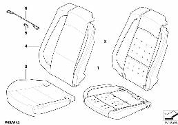 SEAT, FRONT, UPHOLSTERY AND COVER diagram for BMW 3 Series E93 328i