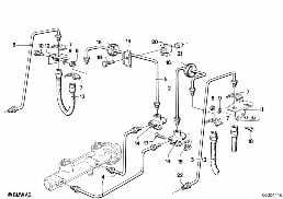 BRAKE PIPE, FRONT diagram for BMW 7 Series E23 733i