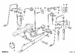 FRONT BRAKE PIPE / MOUNTING diagram for BMW 7 Series E23 735i