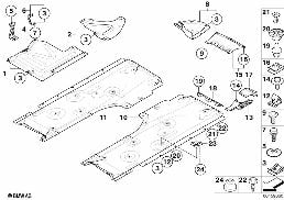 Revêtement de soubassement diagram for BMW 1 Series E82 135i