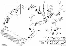 CHARGE AIR INDUCTION TRACT diagram for BMW 3 Series E90 LCI 335xi