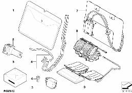 Siedzenie z prz., podp. lędźwi diagram for BMW 7 Series E65 745i