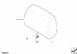 REAR SEAT HEAD RESTRAINT diagram for BMW 3 Series E93 328i