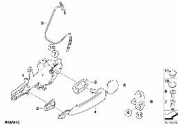 ระบบล็อคประตู, ด้านหลัง I diagram for BMW X5 E70 3.0si