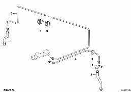 BRAKE PIPE, FRONT diagram for BMW 3 Series E30 325e