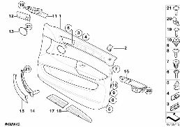 Výplň dveří přední diagram for BMW X5 E70 4.8i
