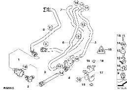 WATER HOSES/WATER VALVE diagram for BMW X5 E70 LCI 30dX