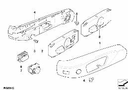 SINGLE PARTS OF FRONT SEAT CONTROLS diagram for BMW 3 Series E93 328i