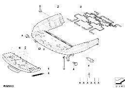FRONT SEAT FRAME MECH./EL./SINGL.PARTS diagram for BMW 3 Series E93 328i