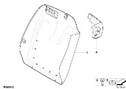 FRONT SEAT BACKREST FRAME/REAR PANEL diagram for BMW 3 Series E93 328i
