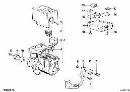 ANTI BLOCK SYSTEM-CONTROL UNIT diagram for BMW 3 Series E30 325e