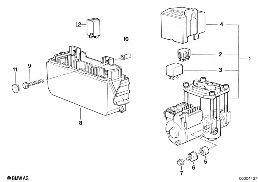 ANTI BLOCK SYSTEM-CONTROL UNIT diagram for BMW 8 Series E31 850Ci