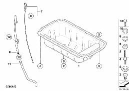 オイル パン/レベル測定装置 diagram for BMW MINI Clubman R55 Cooper d