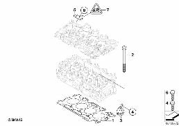 シリンダー ヘッド(ZK)取付け部品 diagram for BMW MINI Clubman R55 Cooper d
