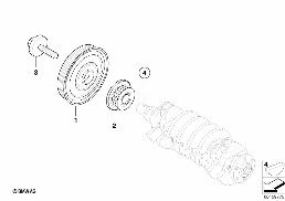V ベルトのバイブレーション ダンパー diagram for BMW MINI Clubman R55 Cooper d