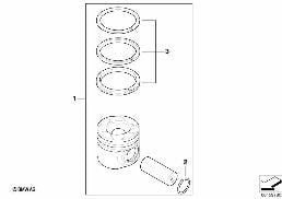 クランクシャフト ドライブ - ピストン diagram for BMW MINI Clubman R55 Cooper d