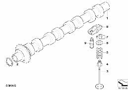バルブ制御カムシャフト、IN 側 diagram for BMW MINI Clubman R55 Cooper d