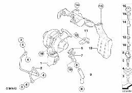 ターボ チャージャー 潤滑付き diagram for BMW MINI Clubman R55 Cooper d
