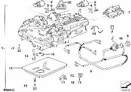 ZF 4HP22/24-EH Schaltgerät + Anbauteile diagram for BMW 7 Series E32 750iL