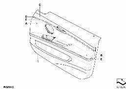 INDIV.FRONT DOOR TRIM PANEL,PART.LEATHER diagram for BMW 3 Series E91 320d