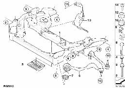 FRNT AXLE SUPPORT,WISHBONE/TENSION STRUT