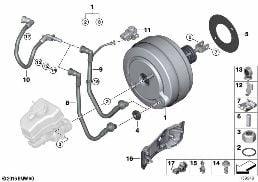 POWER BRAKE UNIT DEPRESSION diagram for BMW 3 Series E93 320i